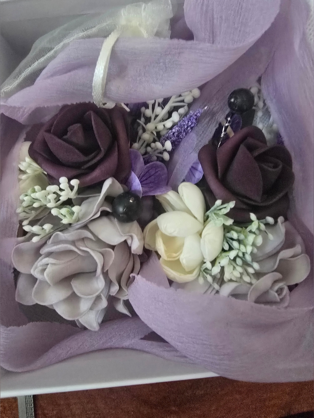 Ling's moment 2pcs Prom Wrist/Shoulder Corsage Artificial Flower, Girl/Mother Ho